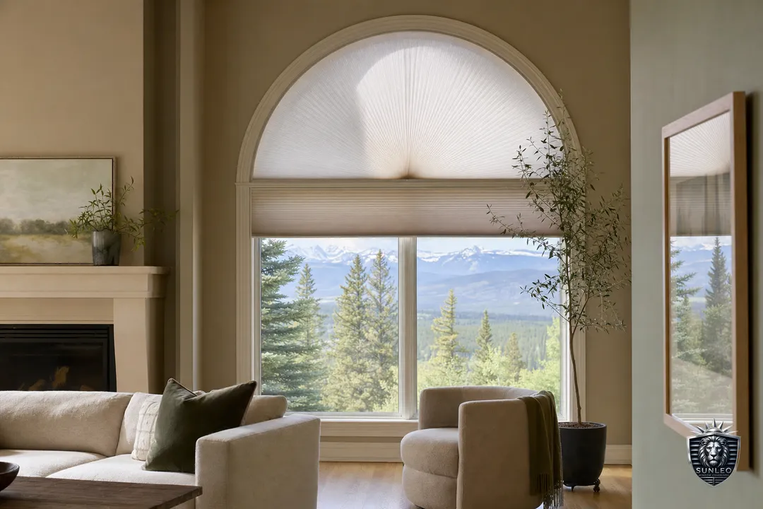 Blinds for Arched & Specialty Windows in Calgary — custom blinds installed by Sunleo in Calgary