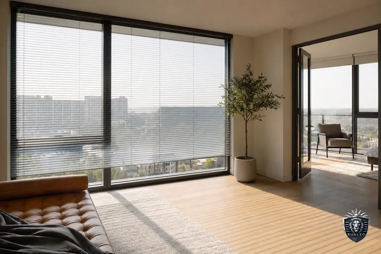 Aluminum Blinds styled in a Calgary interior