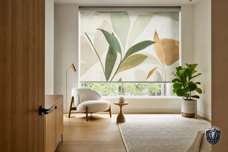 Printed Window Blinds styled in a Calgary interior