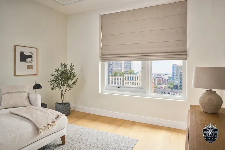 Roman Shades styled in a Calgary interior