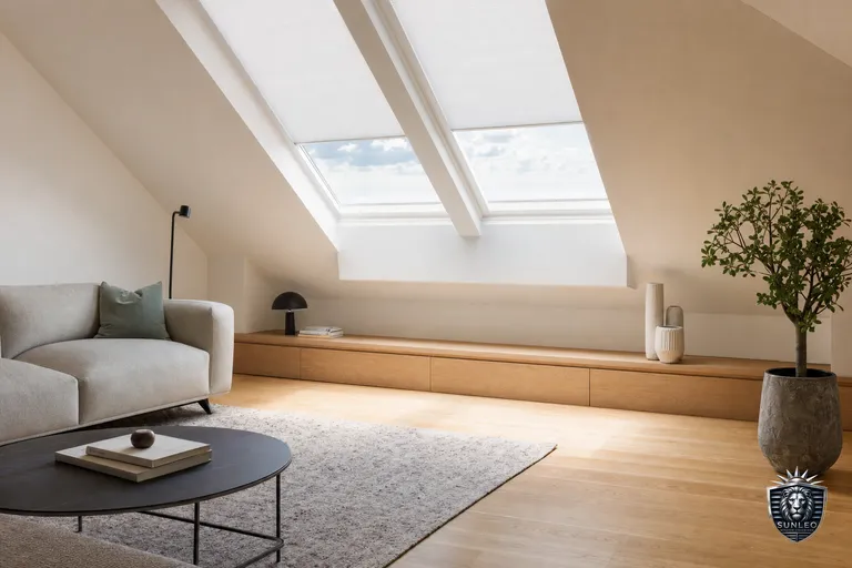 Skylight Blinds styled in a Calgary interior
