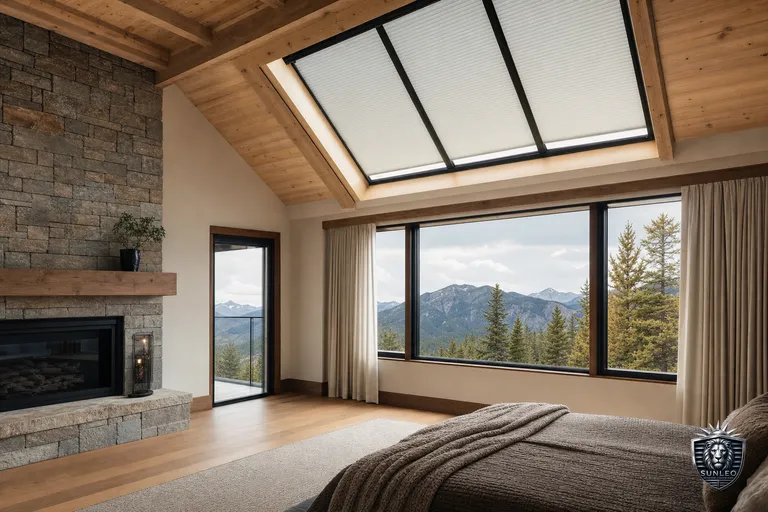 Skylight Blinds styled in a Calgary interior