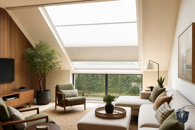 Skylight Blinds styled in a Calgary interior