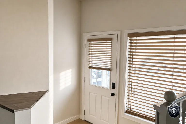 Faux Wood & Wood Venetian Blinds styled in a Calgary interior