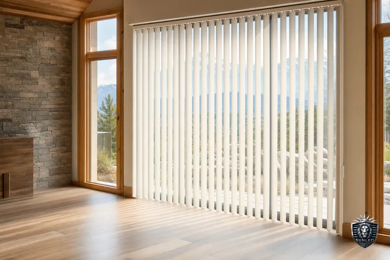 Vertical Blinds styled in a Calgary interior